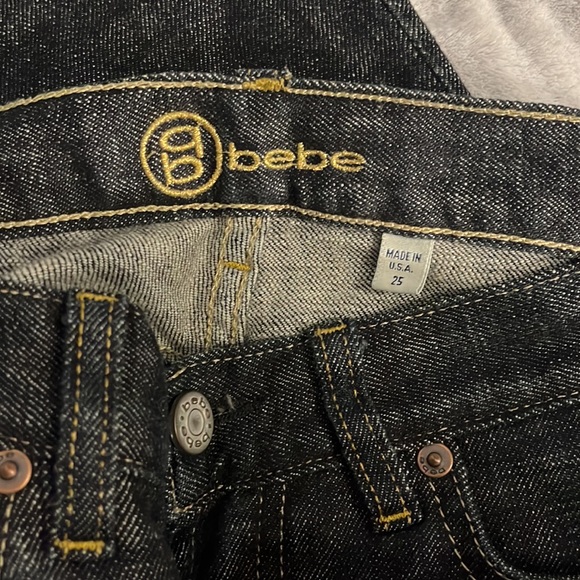 Carmen BEBE rivet jeans sz 25 - Picture 3 of 5